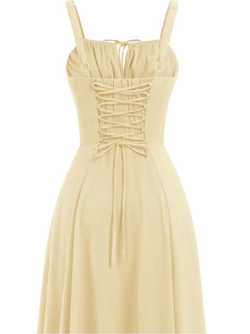 Elegant Cream Halter Maxi Dress - Picture 2 of 3